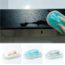 1 Pcs Home Kitchen Pads Scouring Scrub Sponge Brush Magic Cleaning Handle