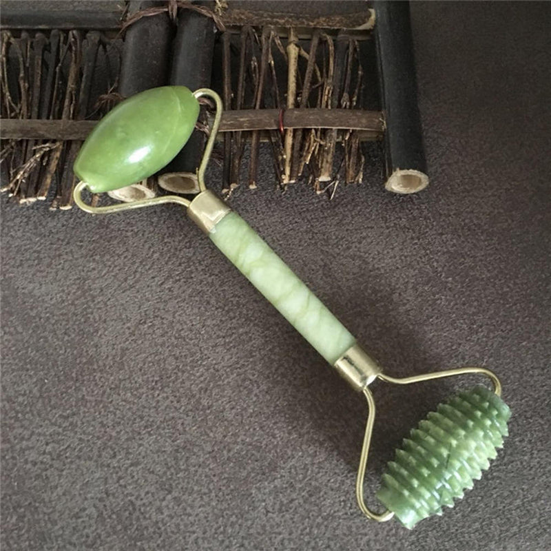 1 pc Natural Jade Guasha Facial Beauty Massage Jade Roller Face massager Proper