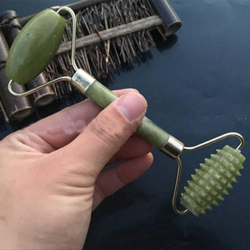 1 pc Natural Jade Guasha Facial Beauty Massage Jade Roller Face massager Proper