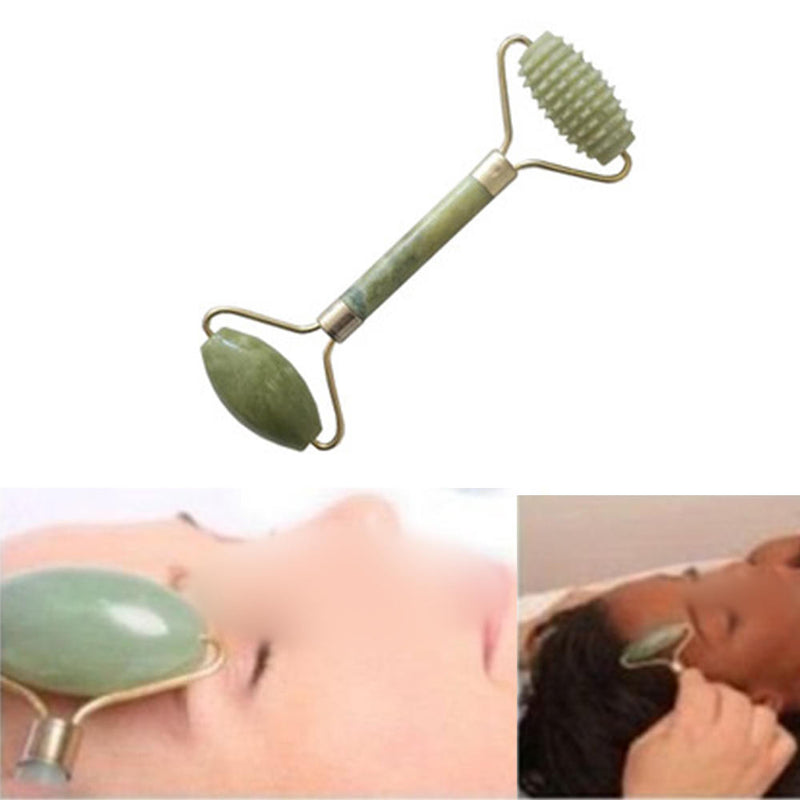 Natural Jade Guasha Facial Massager Jade Roller Face Body Beauty Rose Quartz
