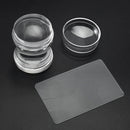 2 pcs Clear Jelly Silicone Nail Art Stamper DIY Stamping Printing Manicure Best