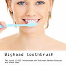 20 X Wheat Straw Handle Bamboo Charcoal Soft Bristles Travel Toothbrush Best