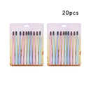 20 X Wheat Straw Handle Bamboo Charcoal Soft Bristles Travel Toothbrush Best