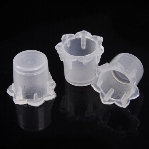 1000pcs 13mm Plastic Tattoo Hexagonal lace Ink Cups Caps Holder Pigment Supply D