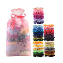 10 Pcs Velvet Look Hair Scrunches Elastics Bobbles Hair Bands Various Colours