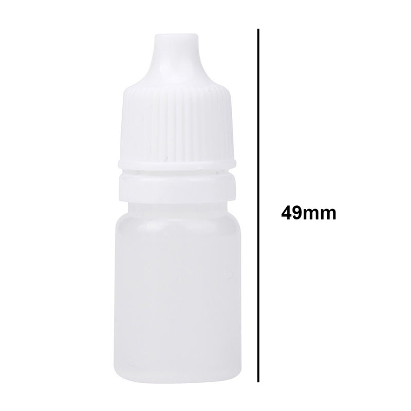 100 x Empty Plastic Squeezable Dropper Bottles Eye Liquid Case Container