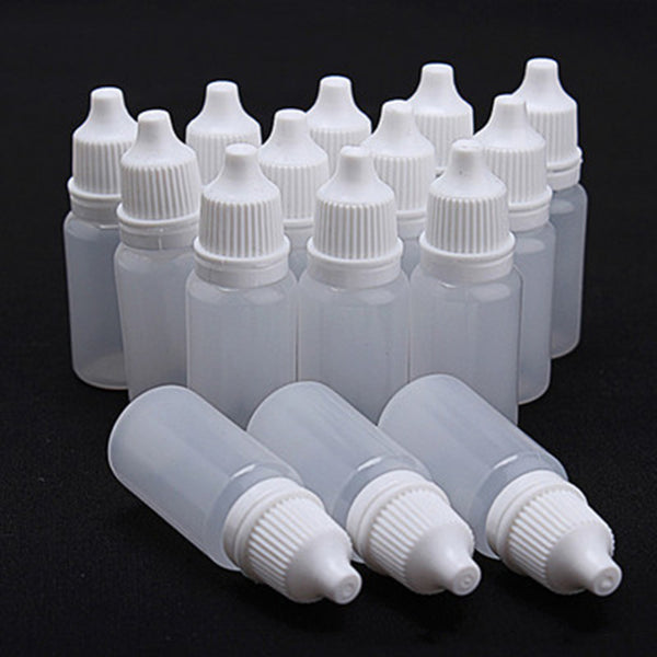 100x 10ml Empty Plastic Squeezable Dropper Bottle For Liquid Eye Drops Water XX