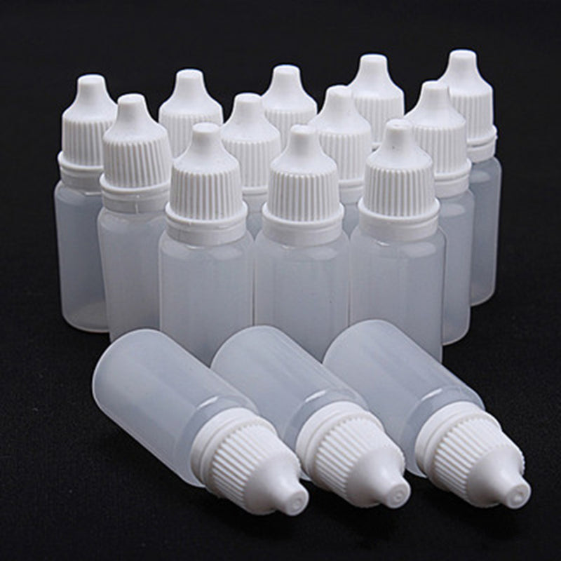 100x 10ml Empty Plastic Squeezable Dropper Bottle For Liquid Eye Drops Water XX