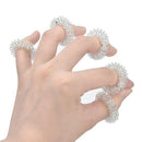 6 Color Finger Massage Rings Acupuncture Health Care Body Acupressure Massager y