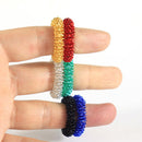 6 Color Finger Massage Rings Acupuncture Health Care Body Acupressure Massager y