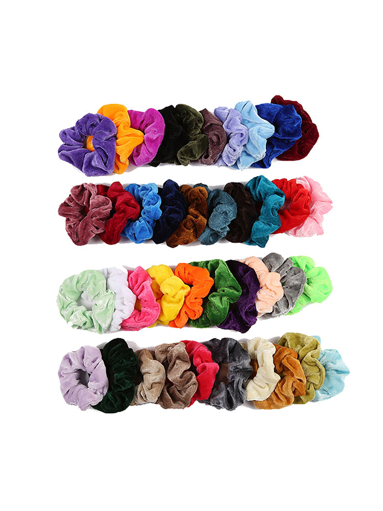 40 x Women Silky Satin Hair Scrunchies Elastic Hair Bands Ponytail Hair Tie Rope