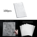 100 Pcs Art Tattoo Design Tracing Paper Writing Drawing Sheet 25x16x0.7cm