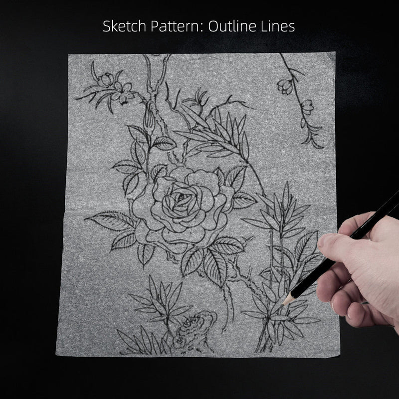 100 Pcs Art Tattoo Design Tracing Paper Writing Drawing Sheet 25x16x0.7cm