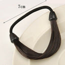 Charming Women Straight Wig Hairband Ponytail Holder Elastic Hair Tie Band Rope
