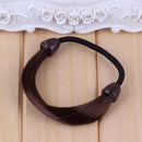 Charming Women Straight Wig Hairband Ponytail Holder Elastic Hair Tie Band Rope