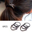 6x Women Elastic Rope Hair Tie Ponytail Holder Wig Hairpiece Head Band Hairband