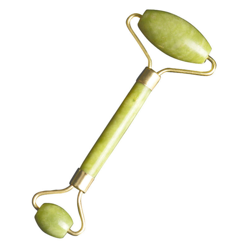 2 pc Natural Guasha Facial Jade Roller Face Neck Body Gua Sha Board Massager Set