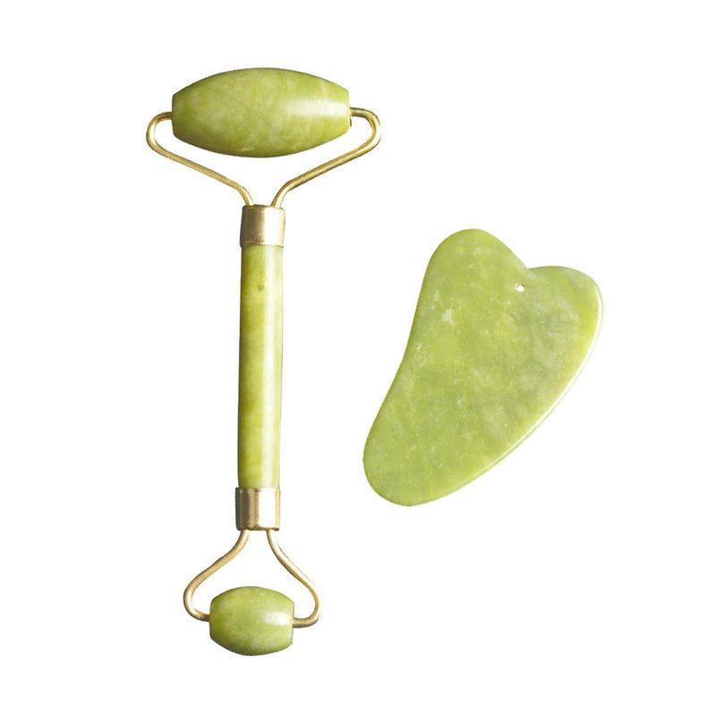 Gua Sha Face Massage Jade Stone Roller Facial Skin Thin Massager Proper Fine