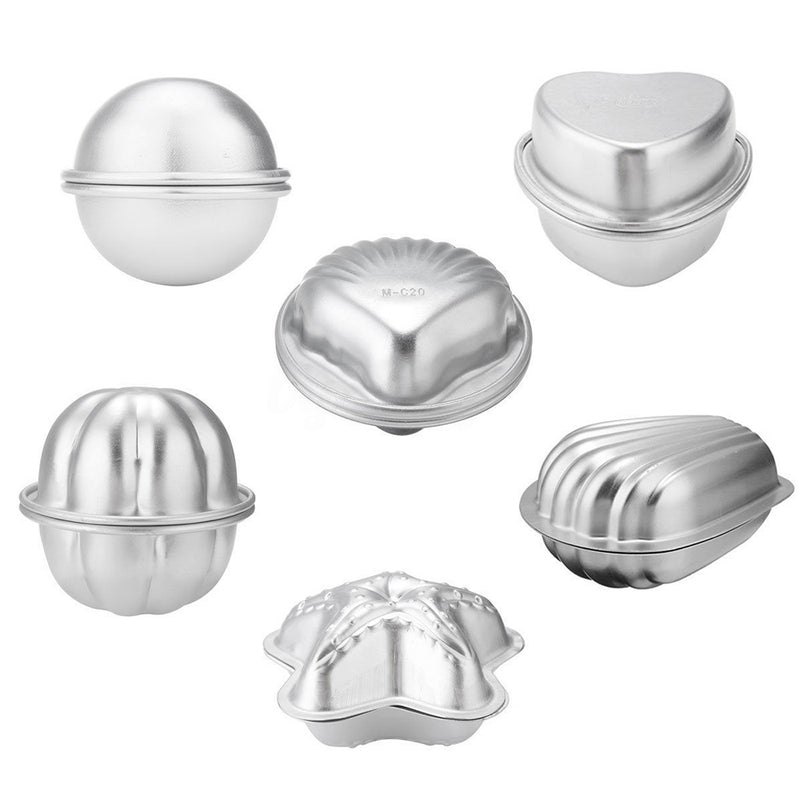12pcs Conch Shape Metal Aluminum Bath Bomb Mold DIY Homemade Crafting Tool New