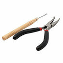 35 Strand Synthetic Feather Hair Extension Kit of Feathers 100 Beads 1plier Hook