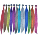 35pcs Mixing New Rainbow Synthetic fiber Feather Hair Extensions 40cm Kit