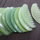 Natural Massage Comb Jade Stone Comb Healty Head Chest Bust Gua Sha Massager