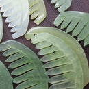 1x Natural Jade Gua Sha Acupoint Massage Comb Scalp Massager Relaxation Comb
