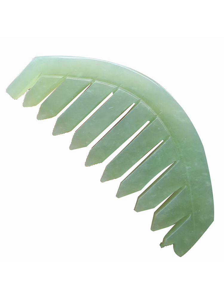 Natural Massage Comb Jade Stone Comb Healty Head Chest Bust Gua Sha Massager