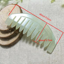 Natural Massage Comb Jade Stone Comb Healty Head Chest Bust Gua Sha Massager