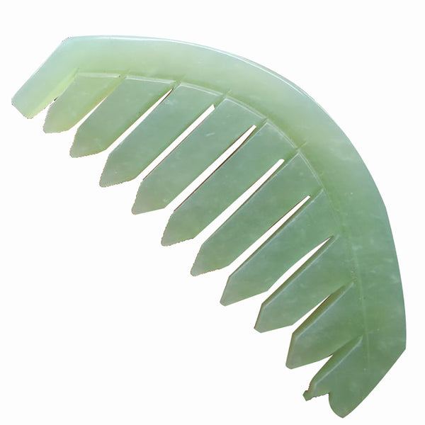Natural Massage Comb Jade Stone Comb Healty Head Chest Bust Gua Sha Massager
