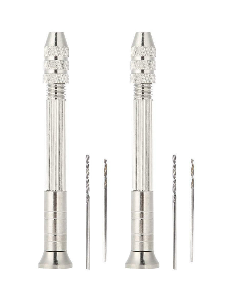 2x Practical Nail Art Design Tips Dangle Metal Pierce Hand Drill Tool Pierca d f