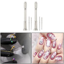 2x Practical Nail Art Design Tips Dangle Metal Pierce Hand Drill Tool Piercing