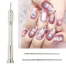 2x Practical Nail Art Design Tips Dangle Metal Pierce Hand Drill Tool Pierca d f