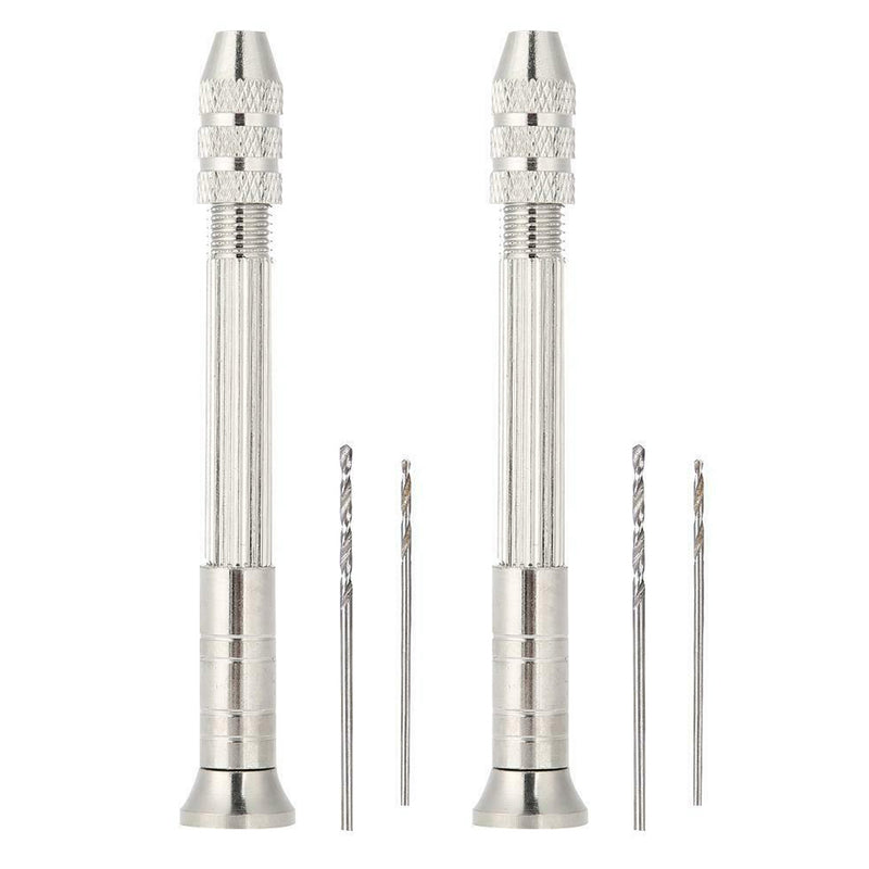 2x Practical Nail Art Design Tips Dangle Metal Pierce Hand Drill Tool Piercing