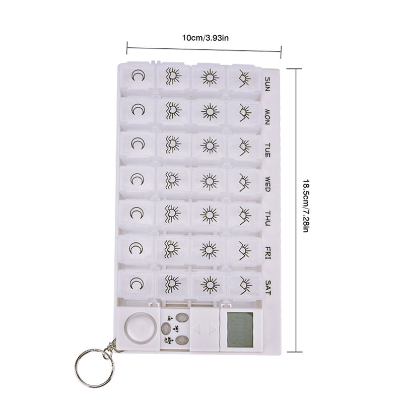Pill Box Reminder Electronic Timer Digital 7Days Pills Organizer Case With Timer