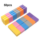 Random 50pcs Acrylic Files Nail Sanding Block Buffer Art Sand Surface Sponge