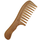 1 x  Wooden Wide Tooth Comb Natural Sandalwood Handmade Massage Beauty Hair Hot