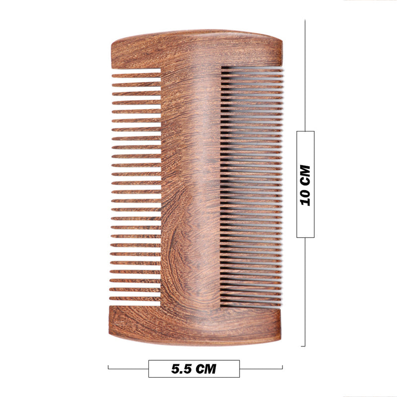 1pcs Wooden Double Sided Nit Comb Fine Tooth Head Anti-static Hair Care Combs