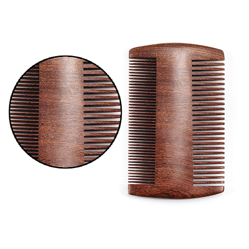 1pcs Smart-Double Sided Fine Teeth Beard Moustache Handmade Wooden Comb New