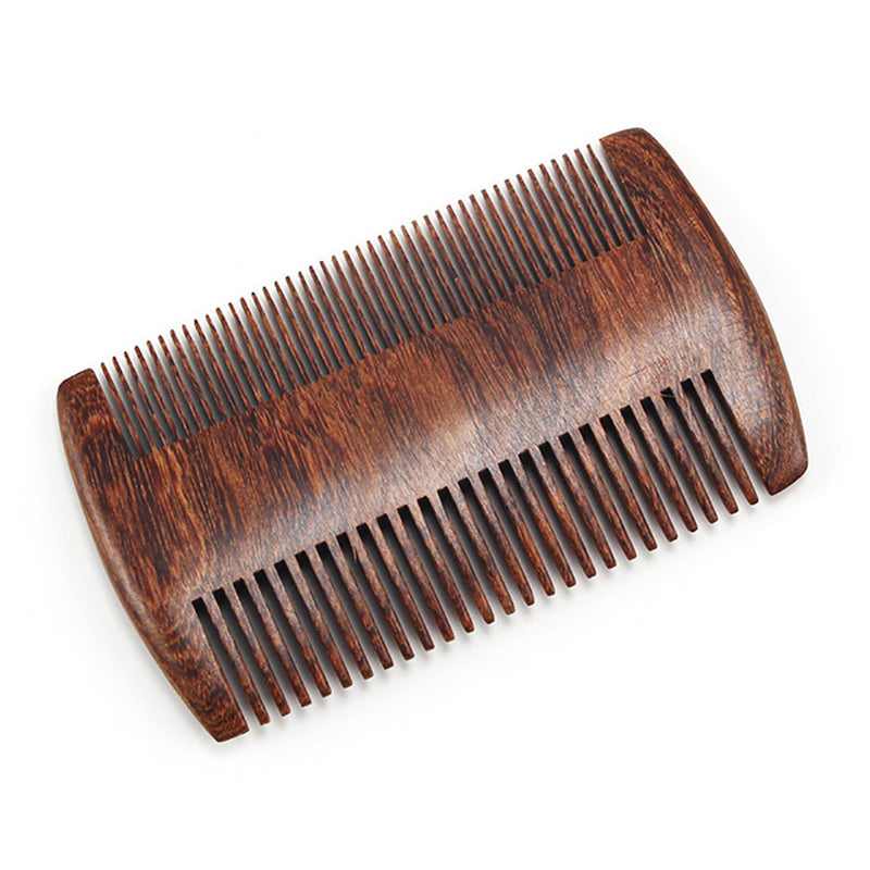 1pcs Smart-Double Sided Fine Teeth Beard Moustache Handmade Wooden Comb New