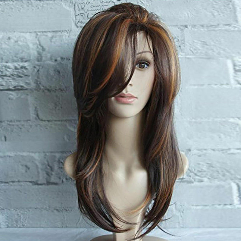 Synthetic Wig Solid Color Middle Part Curly Shoulder Length Short Curly Hair New
