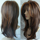 Synthetic Wig Solid Color Middle Part Curly Shoulder Length Short Curly Hair New