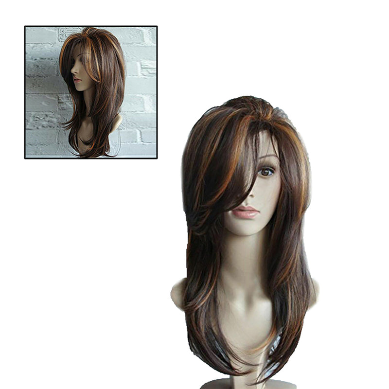 Synthetic Wig Solid Color Middle Part Curly Shoulder Length Short Curly Hair New