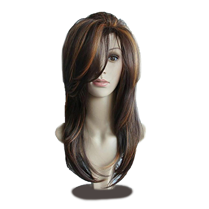 Synthetic Wig Solid Color Middle Part Curly Shoulder Length Short Curly Hair New