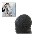 1 * Women Gradient Grey Long Full Curly Wig Wavy Hair Heat Resistant Beautiful