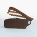 1x Portable Wooden Pocket Folding Moustache Comb Beard Hair Comb Anti Static Hot