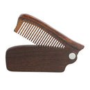 1 Pcs Sandalwood Folding Comb Fine Tooth Pocket Fit Classic Wood Beard Mustache