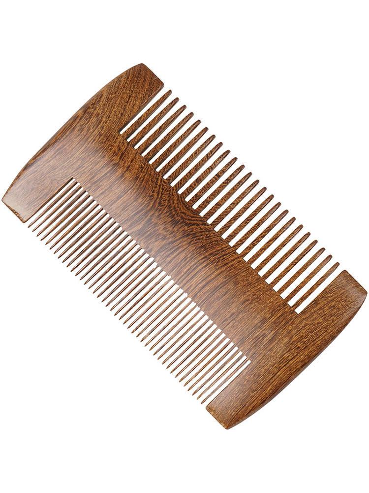 1Pcs Green Sandalwood Pocket Beard Hair Combs 2 Size Handmade Natural Wood Comb