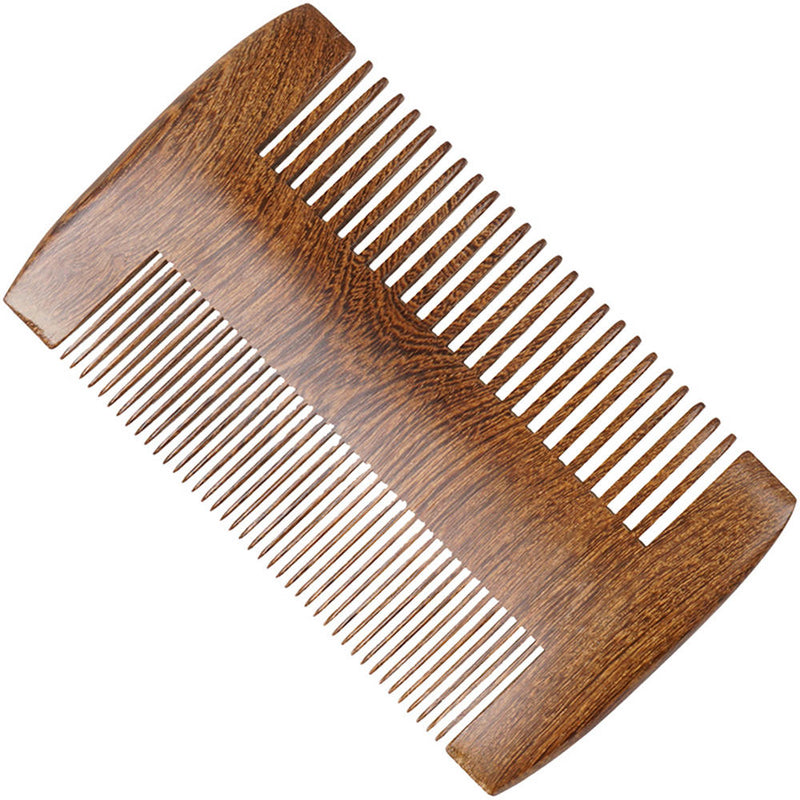1Pcs Green Sandalwood Pocket Beard Hair Combs 2 Size Handmade Natural Wood Comb