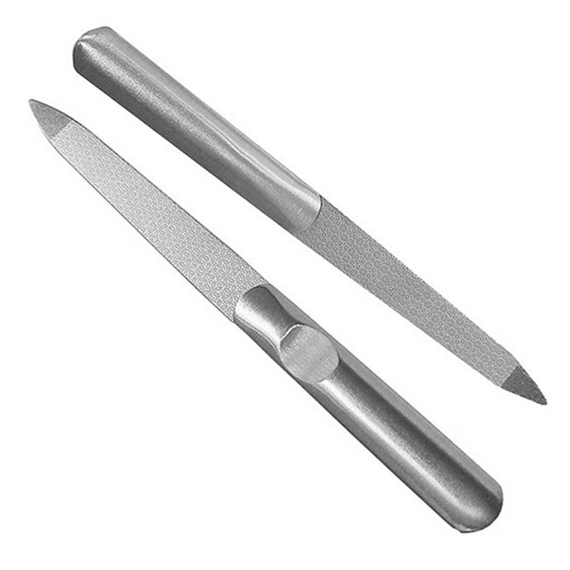 5X Fashion Stainless Steel Metal File Nail Art Dual Sided Pedicure Manicure Tool